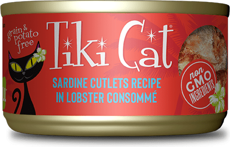 Tiki Cat Bora Bora Grill Sardine Cutlets In Lobster Consomme